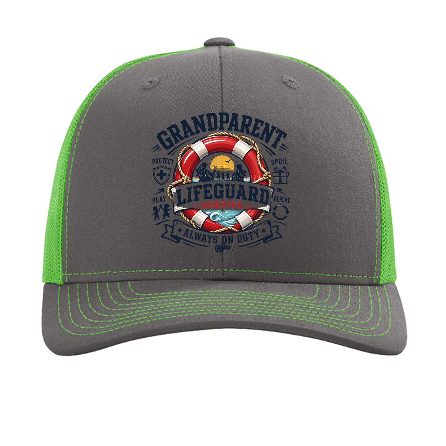 Charcoal/ Neon Green - 112 - FRONT