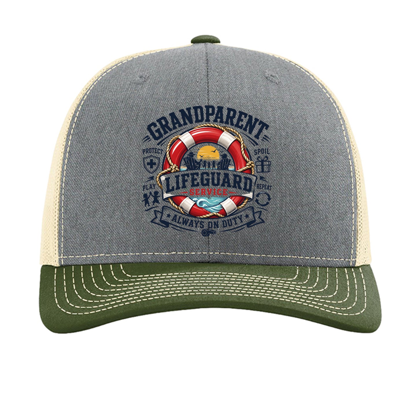 Heather Grey/ Birch/ Army Olive - 112 - FRONT