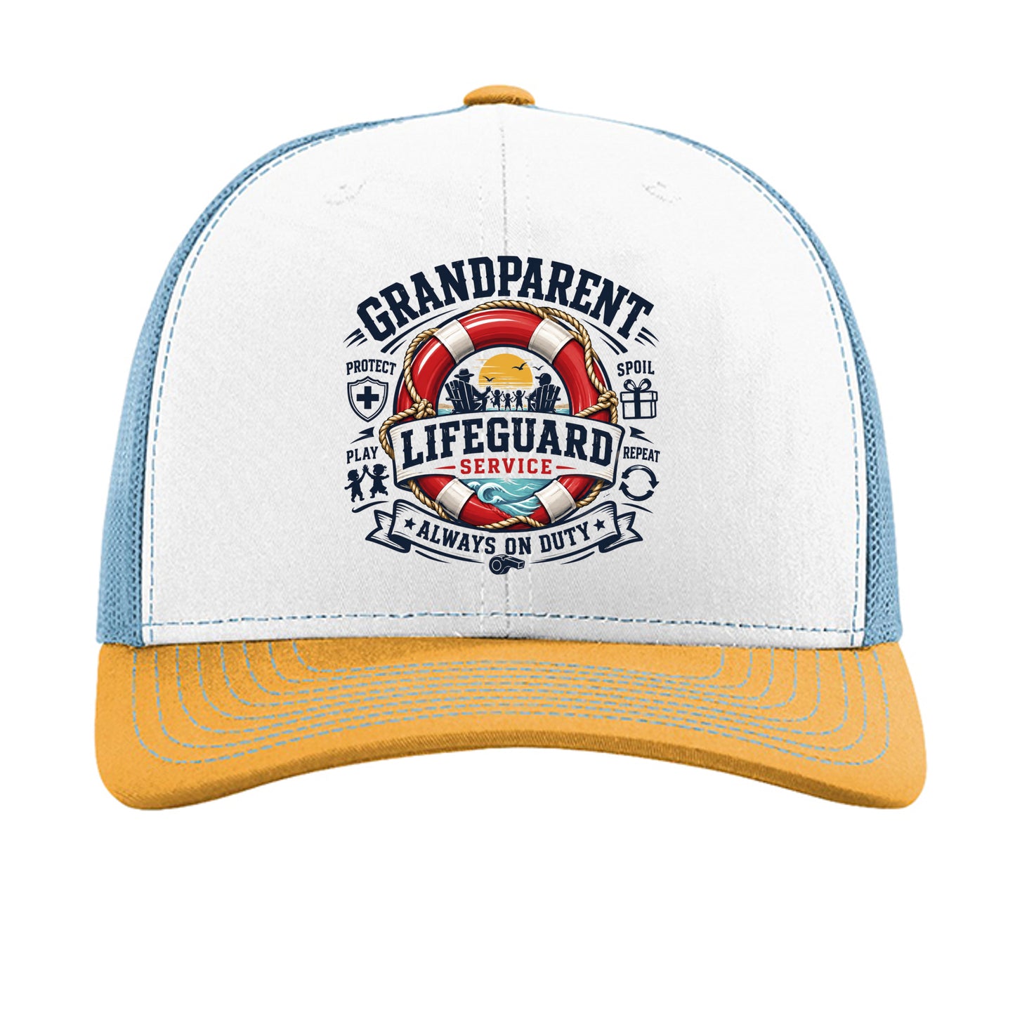 White/ Columbia Blue/ Yellow - 112 - FRONT