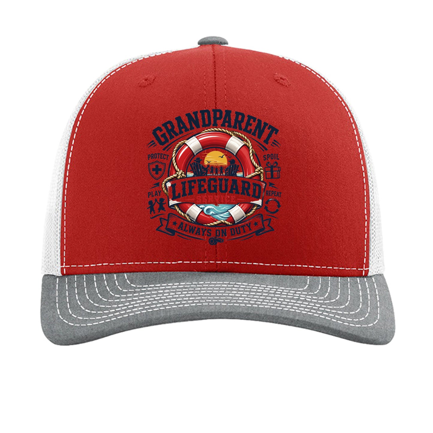 Red/ White/ Heather Grey - 112 - FRONT