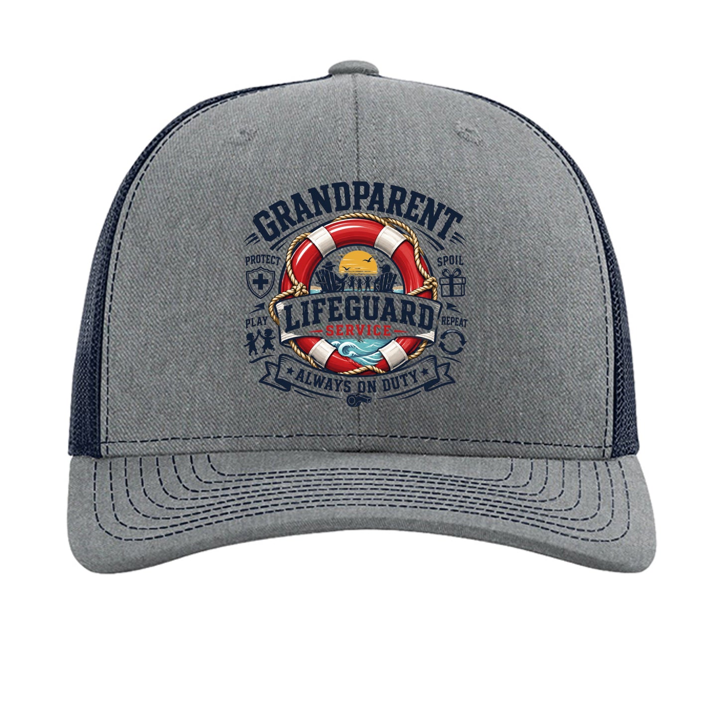 Heather Grey/ Navy - 112 - FRONT
