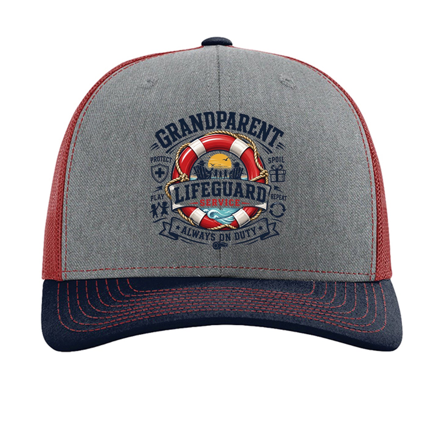 Heather Grey/ Cardinal/ Navy - 112 - FRONT