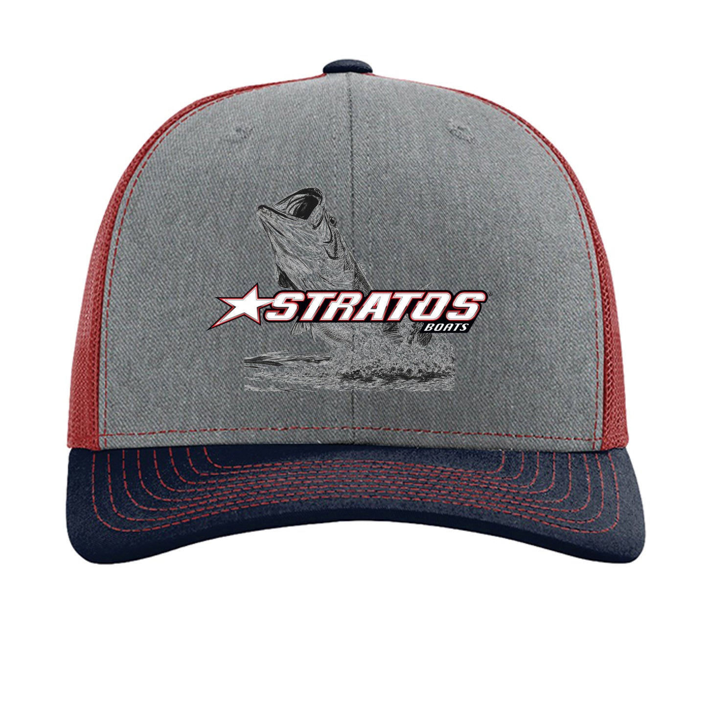 Heather Grey/ Cardinal/ Navy - 112 - FRONT