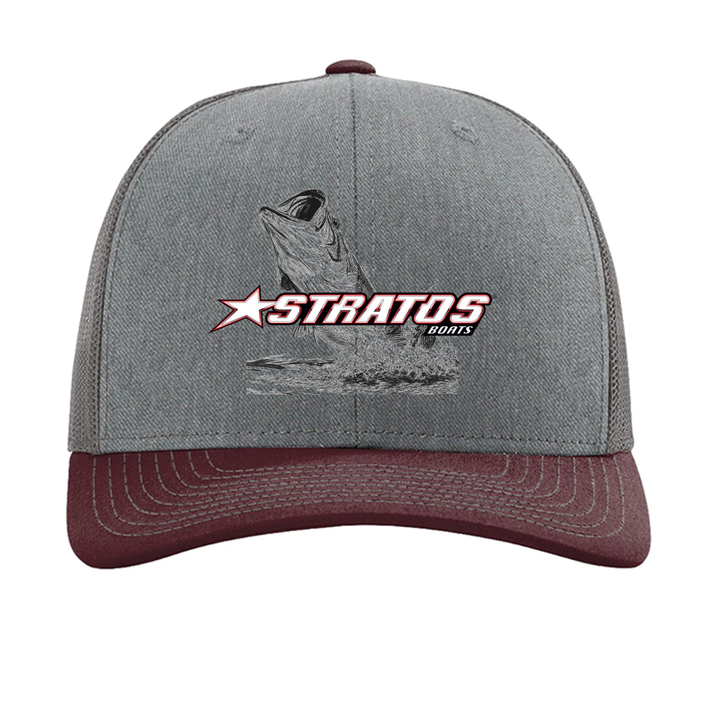 Heather Grey/ Charcoal/ Maroon - 112 - FRONT